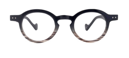 Orlando (Premium) Reading Glasses, High End Readers (Black)  (Round) Magnifying Eyeglasses, Optical, NY Fifth Avenue