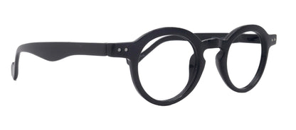 Luca, (Premium) Reading Glasses, High-End Readers (Black)  (Round) Magnifying Eyeglasses, Optical, NY Fifth Avenue