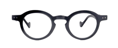 Luca, (Premium) Reading Glasses, High-End Readers (Black)  (Round) Magnifying Eyeglasses, Optical, NY Fifth Avenue