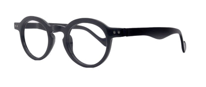 Luca, (Premium) Reading Glasses, High-End Readers (Black)  (Round) Magnifying Eyeglasses, Optical, NY Fifth Avenue