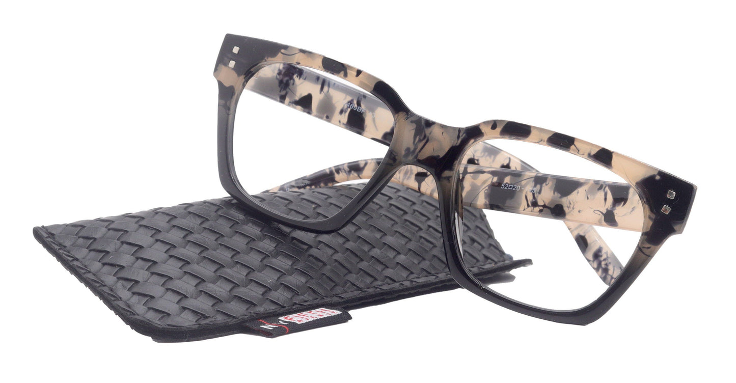Ravello Line Bifocal Premium  Reading Glasses, High-End Readers +1.25 to +3.50 Magnifying, Fashion Square (Tortoise TAN) NY Fifth Avenue