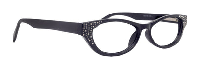Premium Reading Glasses High End Reading Glass Black  +1.25 to +3.00 magnifying glasses, Cat Eye. optical Frames