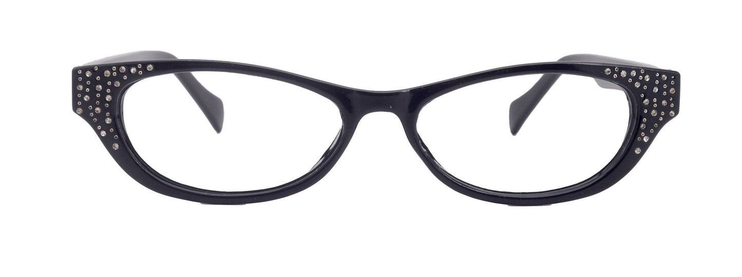 Premium Reading Glasses High End Reading Glass Black  +1.25 to +3.00 magnifying glasses, Cat Eye. optical Frames