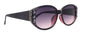Petunia Bling Women Sunglasses W Hematite and Genuine European Crystals, 100% UV Protection. NY Fifth Avenue