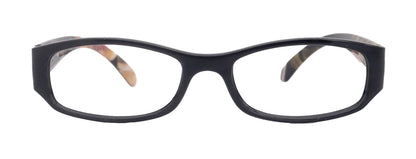 Rosie Premium Reading Glasses, Fashion Reader (Flower Black) Print, Oval Shape +4  High Magnification, NY Fifth Avenue