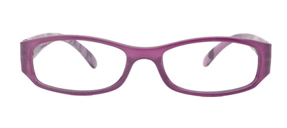 Rosie Premium Reading Glasses, Fashion Reader (Flower Purple) Print, Oval Shape +4  High Magnification, NY Fifth Avenue (Wide Frame)