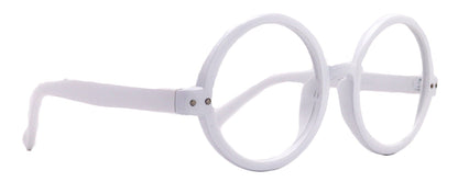 Zelda, (Reading Glasses) (Premium) Big True Round vintage (LWhite) X Large Eye, Oversize,  NY Fifth Avenue