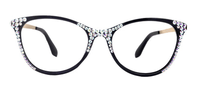 Cattitude Bling Reading Glasses 4 Women W AB Genuine European Crystals, Magnifying Cat Eye  NY Fifth Avenue
