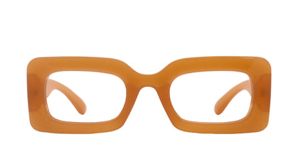 Sophie Premium Reading Glasses, High End Readers +1.25..+3 Magnifying Glasses ORANGE Rectangular   NY Fifth Avenue