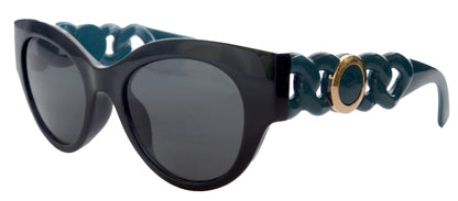 Athena's, High-End Line Bifocal (Clear On Top) Sun Readers for Women OR Non-Bifocal Readers Sunglasses (Black Dark Green) NY Fifth Avenue