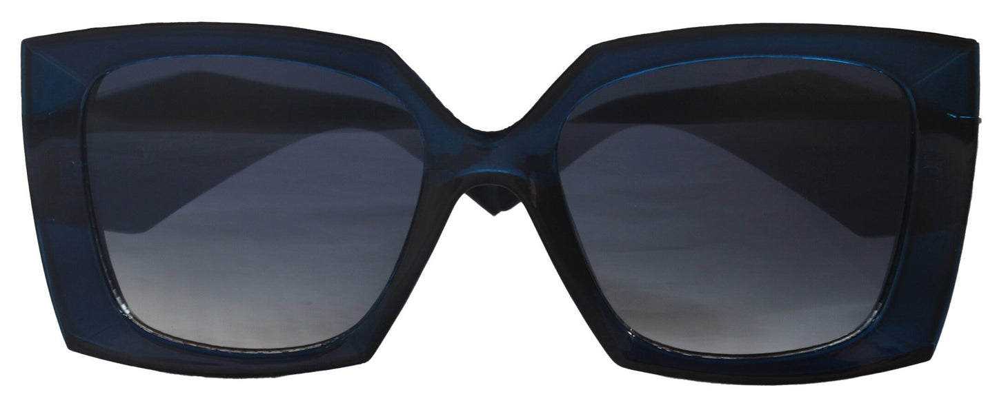 Penelope, High-End Line Bifocal (Clear On Top) Sun Readers for Women OR Non-Bifocal Readers Sunglasses (Blue) NY Fifth Avenue