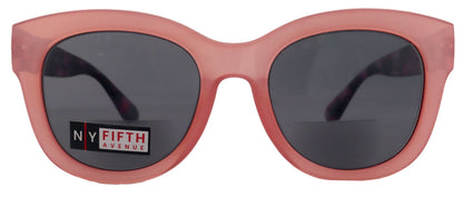Greenville, High-End Line Bifocal (Clear On Top) Sun Readers for Women OR Non-Bifocal Readers Sunglasses (Pink) NY Fifth Avenue