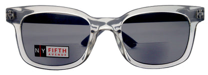 Mars, High-End Line Bifocal (Clear On Top) Sun Readers Unixes OR Non-Bifocal Readers Sunglasses (Transparent  Grey) NY Fifth Avenue