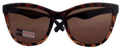 Eleanor, High-End Line Bifocal (Clear On Top) Sun Readers for Women OR Non-Bifocal Readers Sunglasses (Brown Tortoiseshell ) NY Fifth Avenue