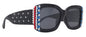 Freedom Shine, Bling Women’s Sunglasses with Genuine European Crystals, US Flag Colors, and 100% UV Protection Square Frame, NY Fifth Avenue