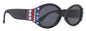 Freedom Shine, Bling Women’s Sunglasses with Genuine European Crystals, US Flag Colors,  Oval Frame, NY Fifth Avenue