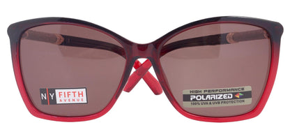 Andalusia, (Polarized) Women Sunglasses, 1.1mm Polarized L. Grey Lenses, 100% UVA-B Protection (Two tone Red) (Rose Gold) NY Fifth Avenue