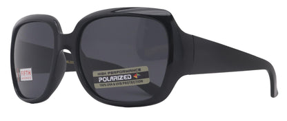 Polarized Women Sunglasses, 1.1mm Polarized Grey Lenses, 100% UVA UVB Protection (Black, Square)  NY Fifth Avenue