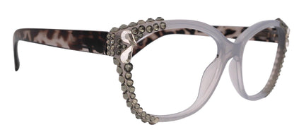 Savannah, (Bling) Women Reading Glasses W (2X line) (Black Diamond, Crystal Teardrop) Genuine European Crystals. NY Fifth Avenue