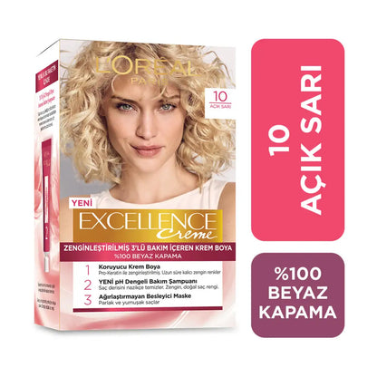 L'Oreal Excellence Creme Hair Color 10 Light Blonde