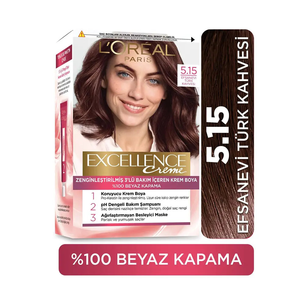 L'Oreal Excellence Creme Hair Color 5-15 Turkish Coffee