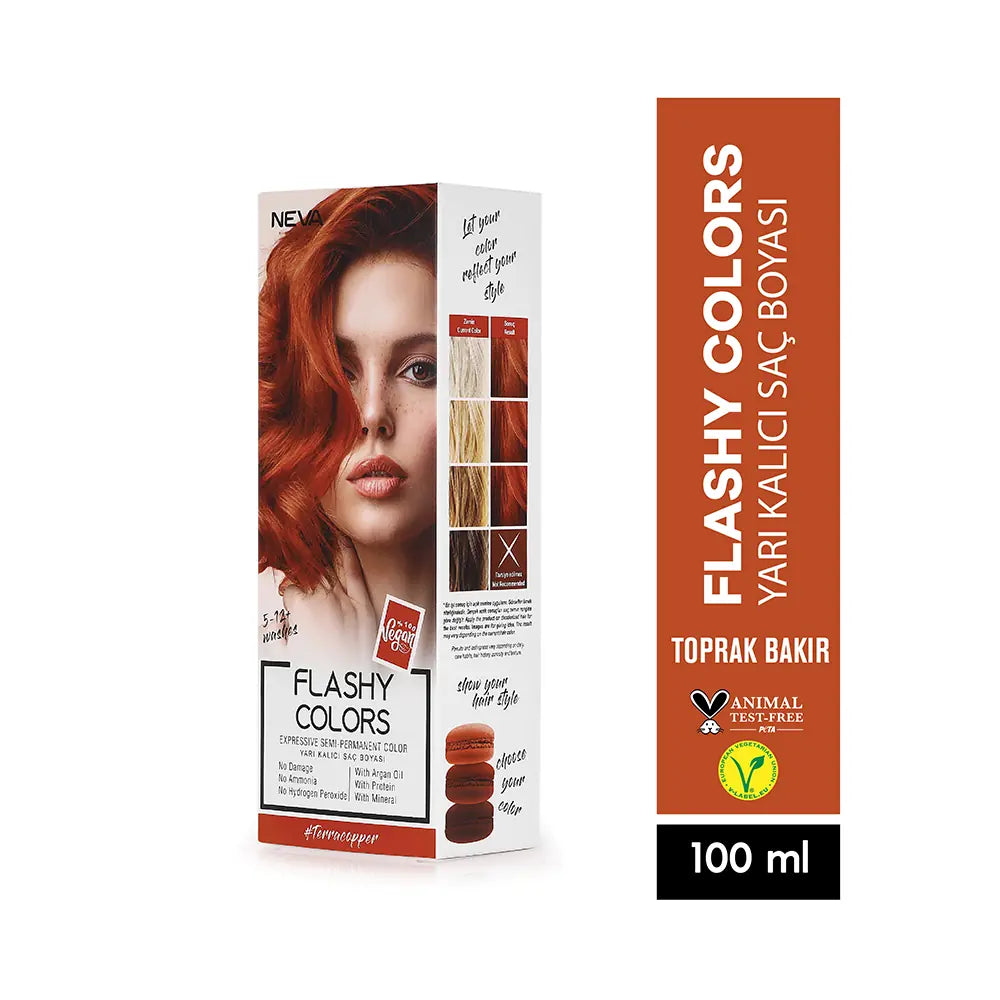 Neva Flashy Colors Terracotta Copper Hair Dye Set 100ml
