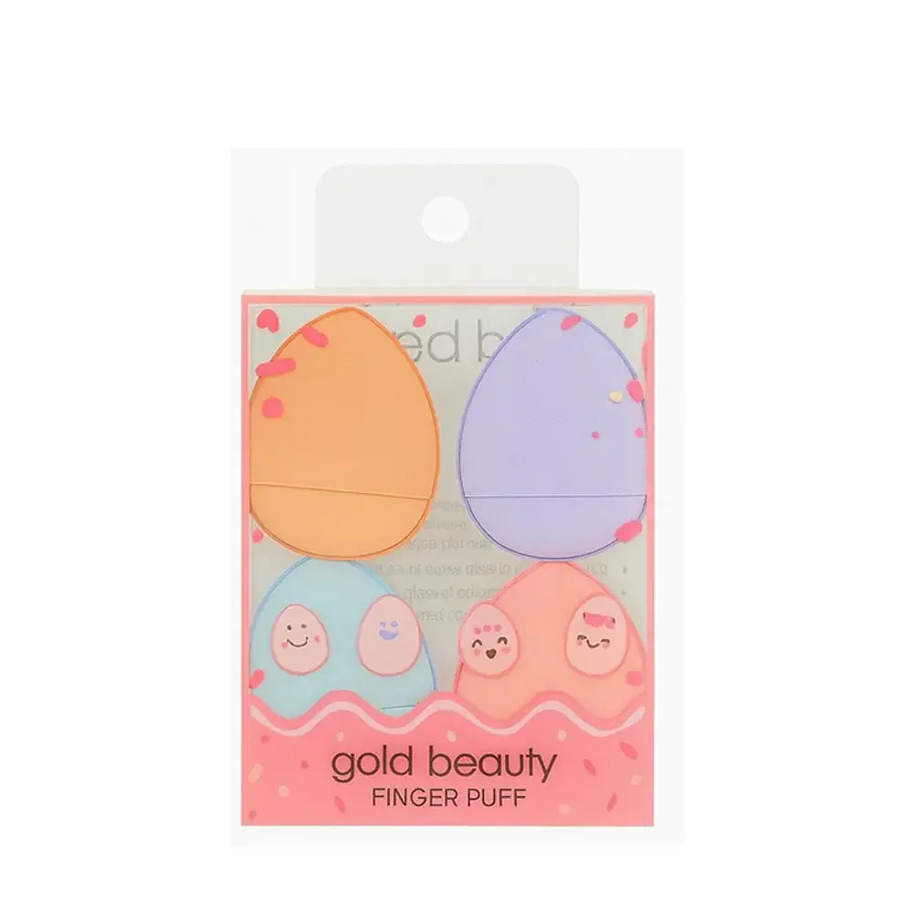 Gold Beauty EP-493 4-Piece Finger Makeup Sponge Set