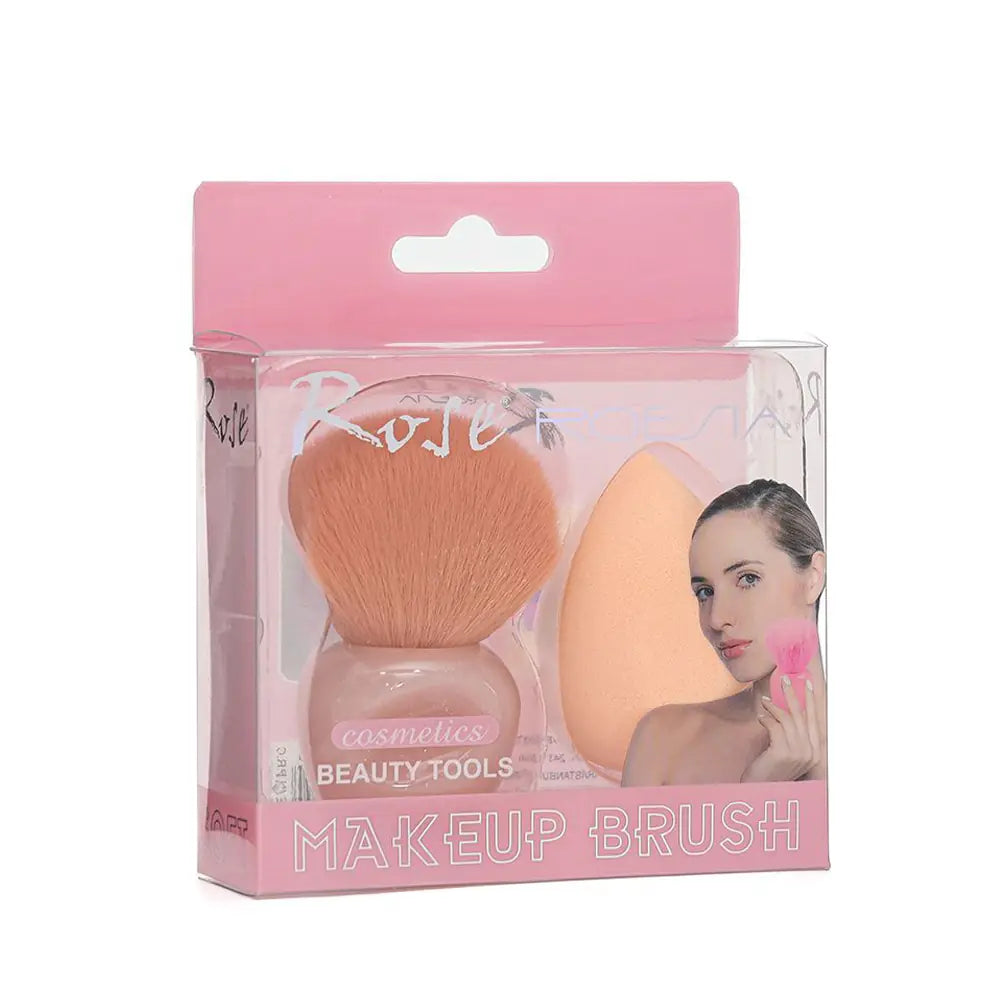 Rose Makeup Brush 2-Piece Set RF125 for Flawless Application