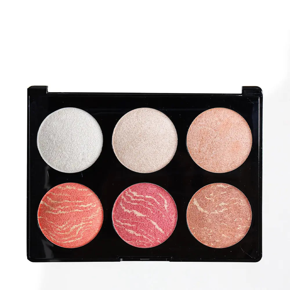 Pretty PB-426 6-in-1 Highlighter & Blush Palette - 01