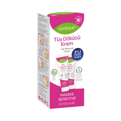 Remove Hair Removal Cream for Sensitive Skin 100 ml x 2 Pack