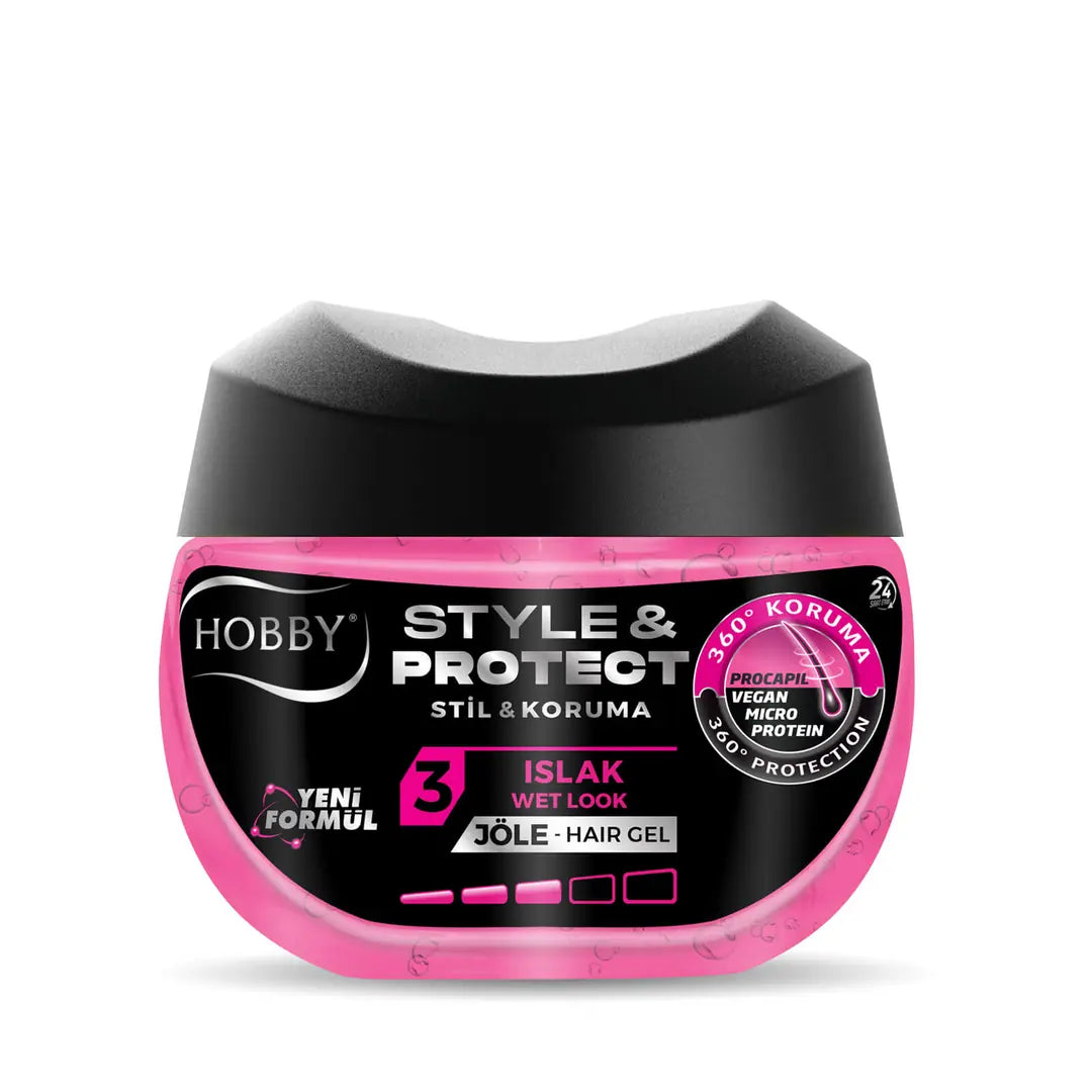 Hobby Style & Protect Wet Look Hair Gel 400 ml
