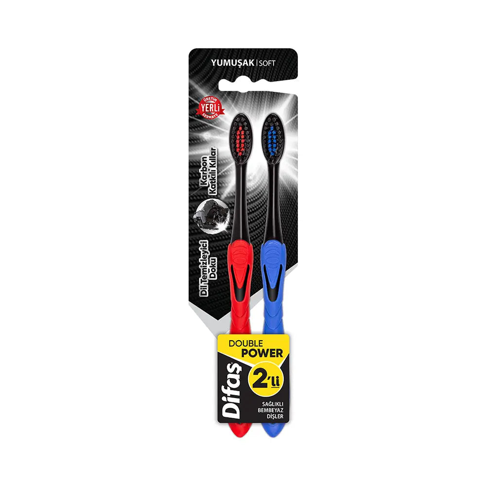 Difas Double Power Medium Toothbrush Duo Pack