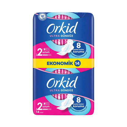 Orkid Ultra Extra Long Sanitary Pads Economy Pack 14 Count