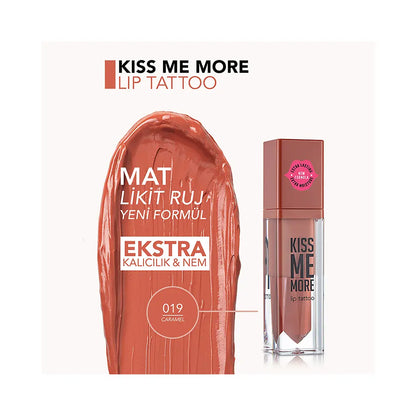 Flormar Kiss Me More Matte Liquid Lipstick - 019 Caramel