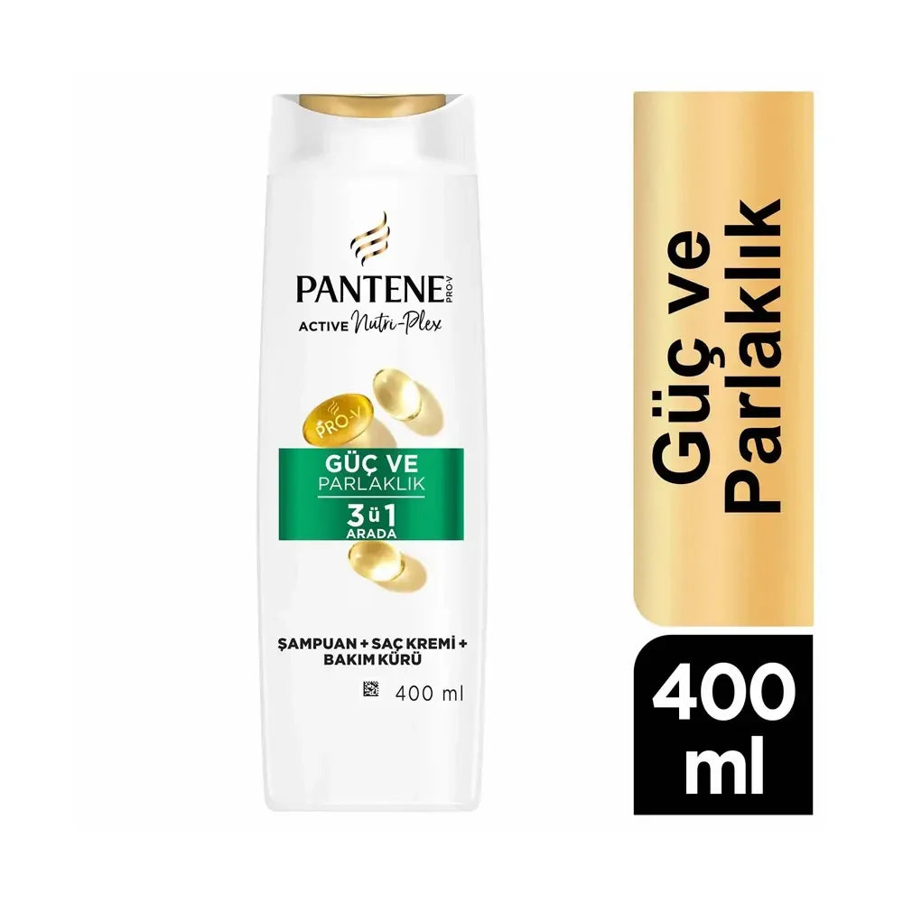 Pantene 3-in-1 Strength & Shine Shampoo 400 ml