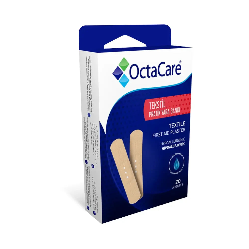 Octacare Textile Adhesive Bandages for Breathable Protection, 20-Pack