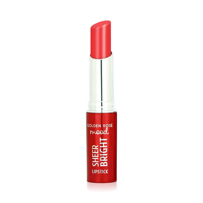 Golden Rose Mood Sheer Bright Lipstick in 103 Coral Red
