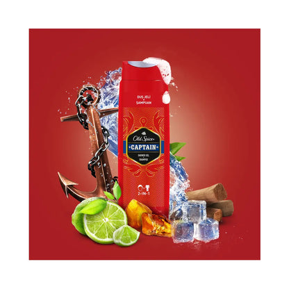 Old Spice Captain Shower Gel & Shampoo for Freshness 400ml
