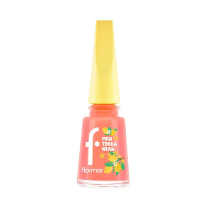 Flormar Mediterranean High-Pigment Glossy Nail Polish 008 Sunset Coral