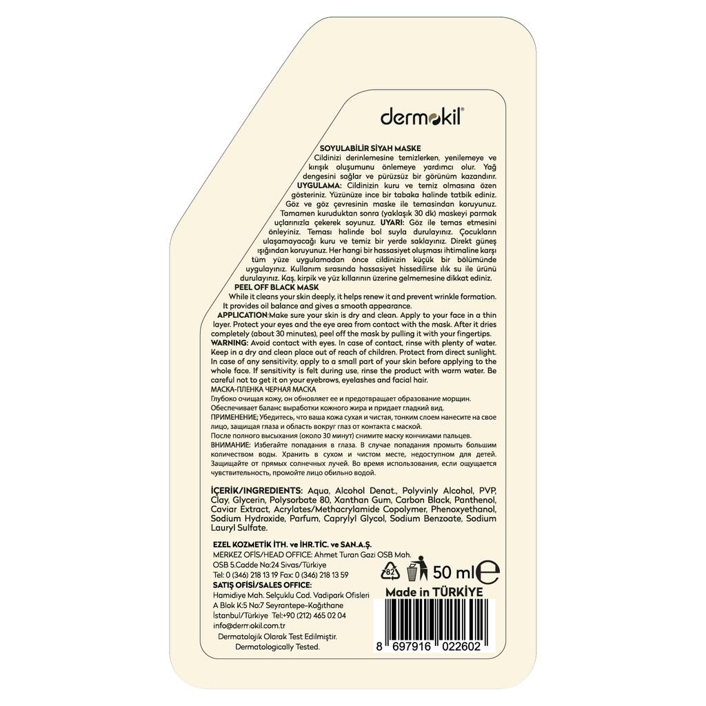 Dermokil Peel-Off Black Clay Mask for Deep Cleansing 50 ml