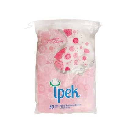 Ipek Makeup Remover Cotton Pompon Balls for Gentle Cleansing 50 Count