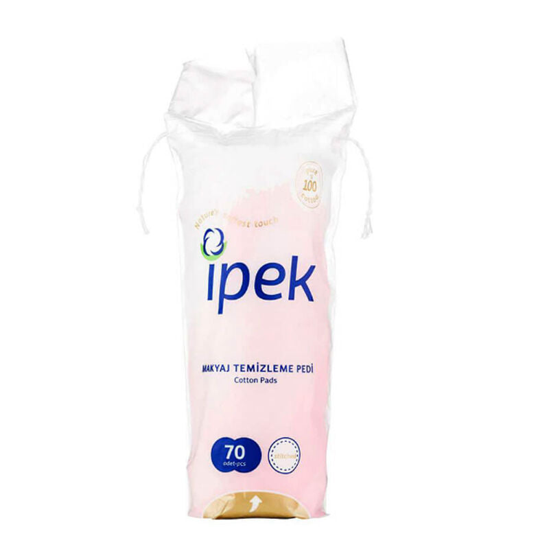 Ipek Makeup Remover Cotton Pads for Gentle Cleansing 70 Count