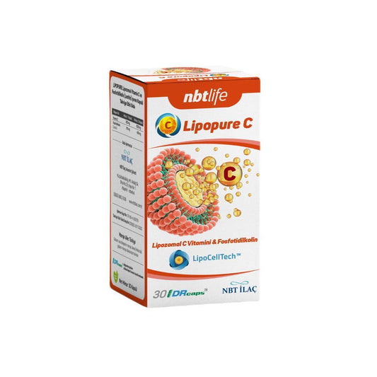Nbt Life Lipopure C: High Absorption Liposomal Vitamin C Supplement for Enhanced Immune Support, 30 Capsules