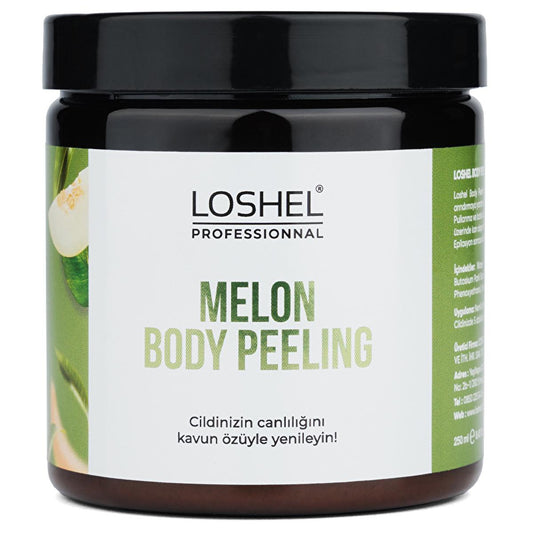 Loshel Body Peeling Kavun - Exfoliating Scrub for Smooth Skin, Moisturizing Body Peeling for Ingrown Hairs & Cellulite Prevention