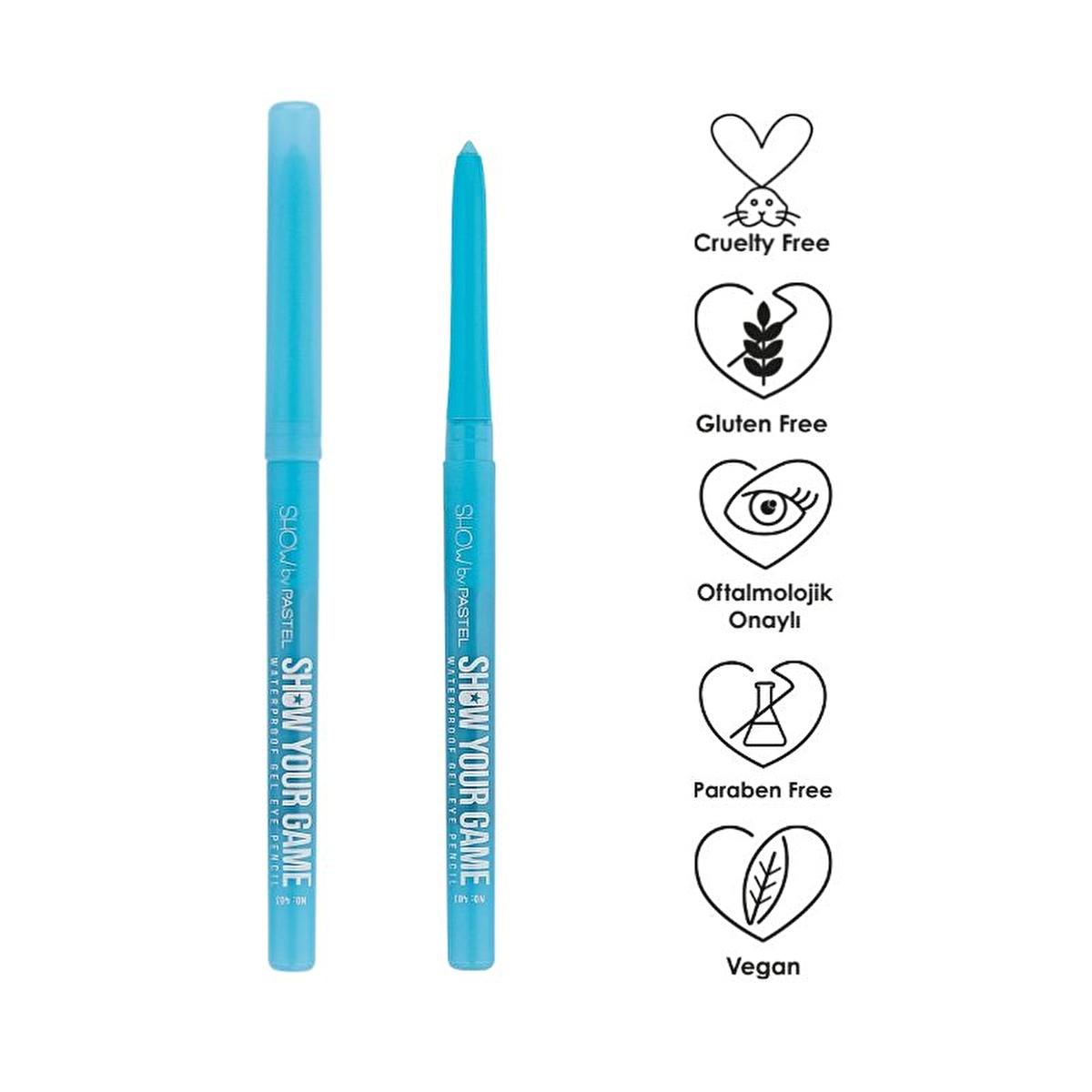 Show by Pastel Waterproof Eyeliner - Long-Lasting, Automatic, Gel Formula for Easy Application