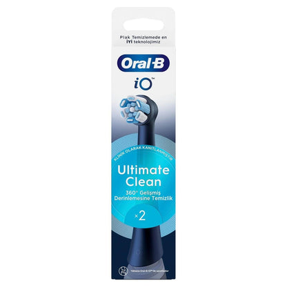 Oral-B iO Ultimate Clean Replacement Brush Heads Black 2-Pack