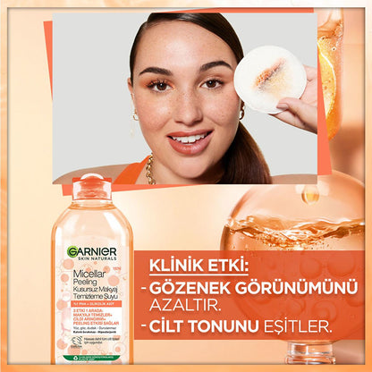 Garnier Micellar Cleansing Water - 3-in-1 Makeup Removal & Gentle Exfoliation for Smoother Skin