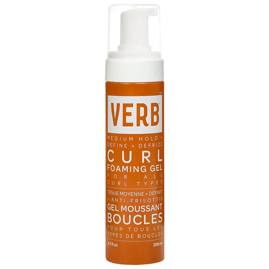 Verb Curl Foaming Gel: Define Curls, Fight Frizz, Lightweight Hold - Vegan, Cruelty-Free, Natural Curl Enhancer for Wavy, Curly, Coily Hair