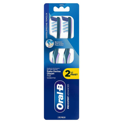 Oral-B Pro-Expert Advanced Deep Clean Toothbrush Medium 2-Pack