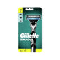 Gillette Mach3 Razor Handle with 2 Replacement Cartridge Heads - Manual Shaving Razor for Men